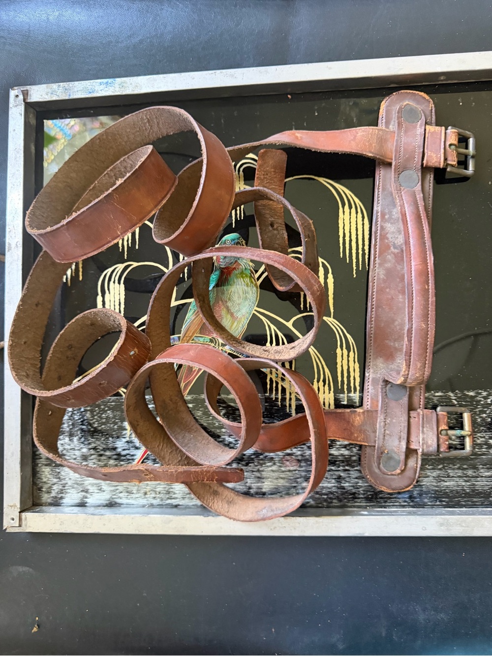 Antique leather strap harness, WWI military?